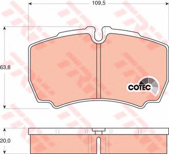 Комплект тормозных колодок, дисковый тормоз TRW GDB1535