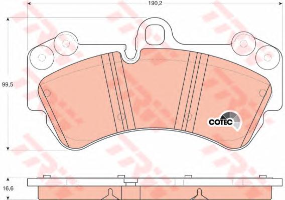 Комплект тормозных колодок, дисковый тормоз TRW