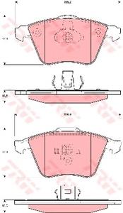 Комплект тормозных колодок, дисковый тормоз TRW GDB1607