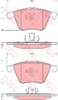 Комплект тормозных колодок, дисковый тормоз TRW