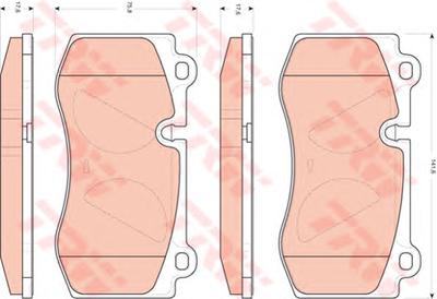Комплект тормозных колодок, дисковый тормоз TRW GDB1733