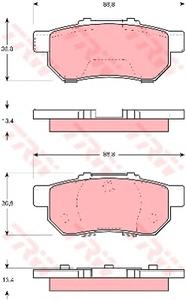 Комплект тормозных колодок, дисковый тормоз TRW GDB3113