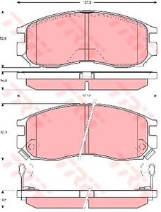 Комплект тормозных колодок, дисковый тормоз TRW GDB3133