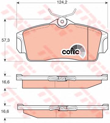 Комплект тормозных колодок, дисковый тормоз TRW