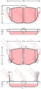 Комплект тормозных колодок, дисковый тормоз TRW GDB3368