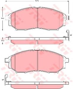 Комплект тормозных колодок, дисковый тормоз TRW GDB3392