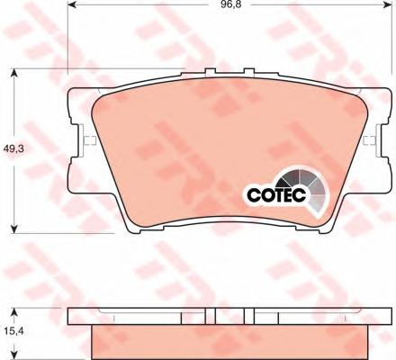 Комплект тормозных колодок, дисковый тормоз TRW