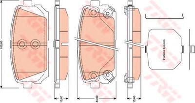 Комплект тормозных колодок, дисковый тормоз TRW GDB3462
