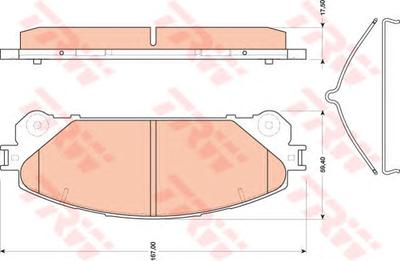 Комплект тормозных колодок, дисковый тормоз TRW