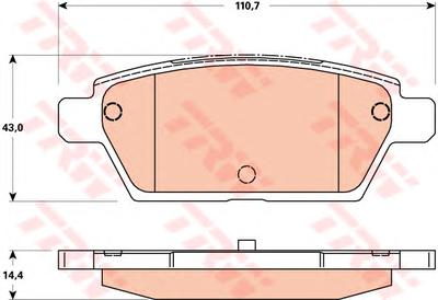 Комплект тормозных колодок, дисковый тормоз TRW GDB3517