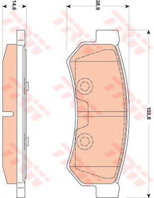 Комплект тормозных колодок, дисковый тормоз TRW