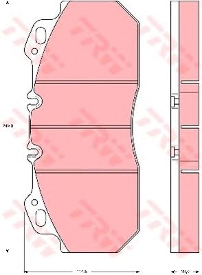 Комплект тормозных колодок, дисковый тормоз TRW