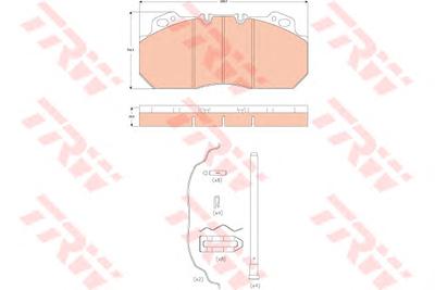 Комплект тормозных колодок, дисковый тормоз TRW