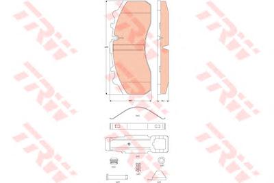 Комплект тормозных колодок, дисковый тормоз TRW