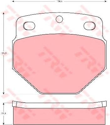 Комплект тормозных колодок, дисковый тормоз TRW