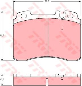 Комплект тормозных колодок, дисковый тормоз TRW GDB962