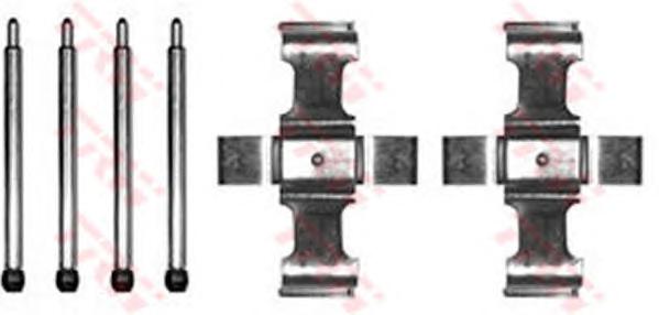 Комплектующие, колодки дискового тормоза TRW