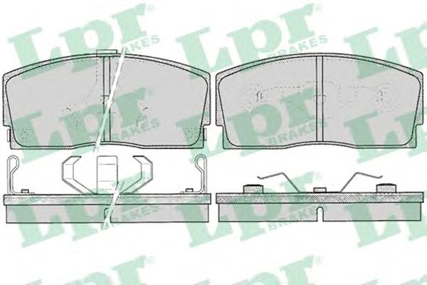 Комплект тормозных колодок, дисковый тормоз LPR