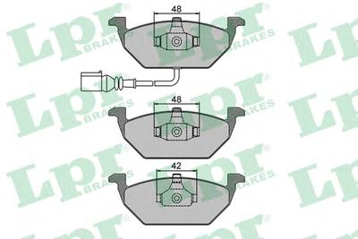 Комплект тормозных колодок, дисковый тормоз LPR 05P692