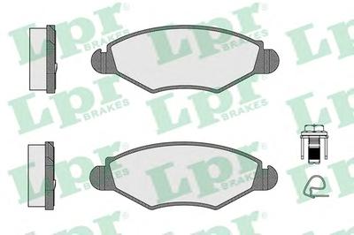 Комплект тормозных колодок, дисковый тормоз LPR 05P903