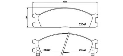 Комплект тормозных колодок, дисковый тормоз BREMBO P24 026