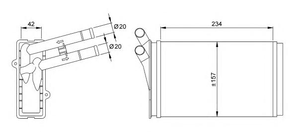 Радиатор печки NRF