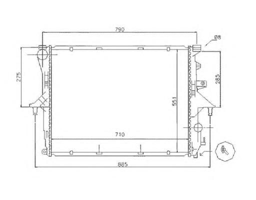 Радиатор, охлаждение двигателя NRF