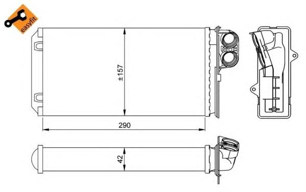 Радиатор печки NRF