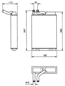 Теплообменник, отопление салона NRF 58149