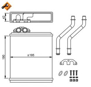 Радиатор печки NRF 58150