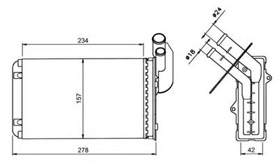 Радиатор печки NRF 58836