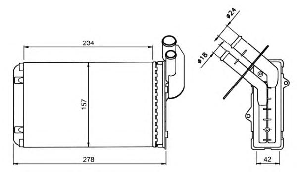 Радиатор печки NRF