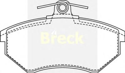 Комплект тормозных колодок, дисковый тормоз BRECK 20168 10 701 00