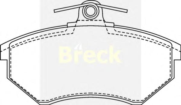Комплект тормозных колодок, дисковый тормоз BRECK