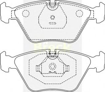 Комплект тормозных колодок, дисковый тормоз BRECK 20968 10 701 00