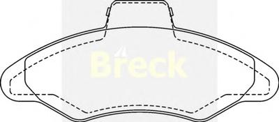 Комплект тормозных колодок, дисковый тормоз BRECK 21171 00 702 00