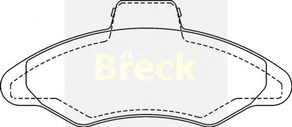 Комплект тормозных колодок, дисковый тормоз BRECK