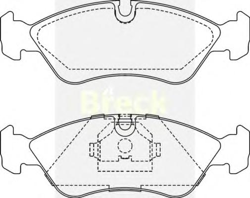 Комплект тормозных колодок, дисковый тормоз BRECK