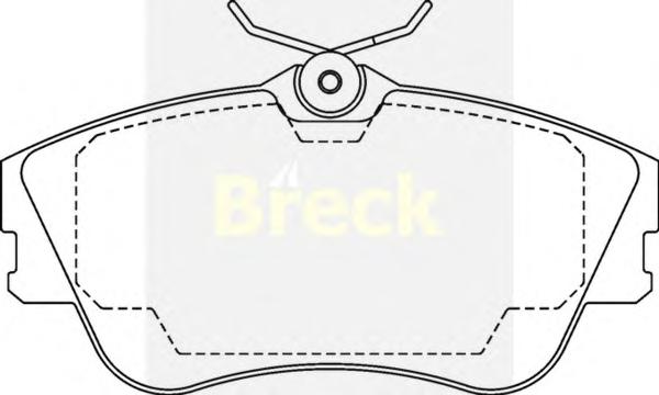 Комплект тормозных колодок, дисковый тормоз BRECK