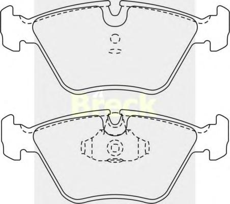 Комплект тормозных колодок, дисковый тормоз BRECK