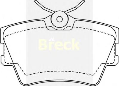 Комплект тормозных колодок, дисковый тормоз BRECK 21882 00 704 00