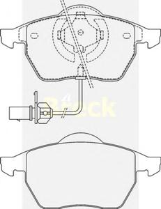 Комплект тормозных колодок, дисковый тормоз BRECK 21938 00 701 10