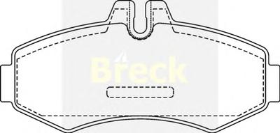 Комплект тормозных колодок, дисковый тормоз BRECK 23022 00 703 20
