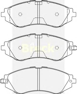 Комплект тормозных колодок, дисковый тормоз BRECK