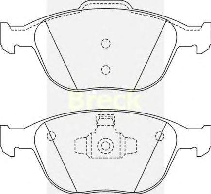 Комплект тормозных колодок, дисковый тормоз BRECK