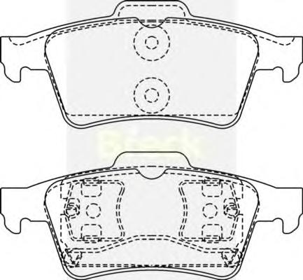 Комплект тормозных колодок, дисковый тормоз BRECK