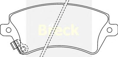 Комплект тормозных колодок, дисковый тормоз BRECK 23766 00 701 10