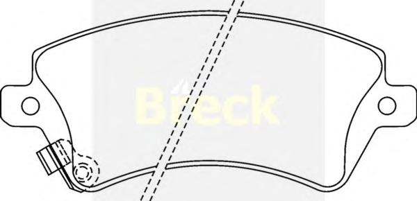 Комплект тормозных колодок, дисковый тормоз BRECK