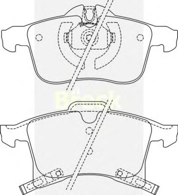 Комплект тормозных колодок, дисковый тормоз BRECK