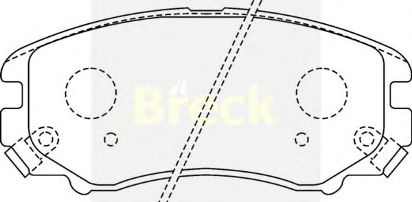 Комплект тормозных колодок, дисковый тормоз BRECK